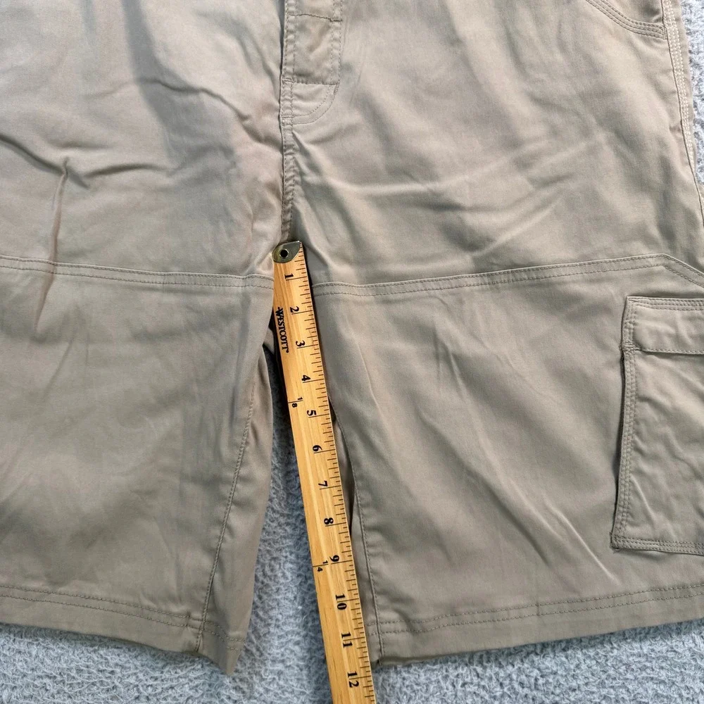 Prana Zion Cargo Shorts Mens 40W x 12L Khaki Tan Stretch Hiking Outdoor 10898